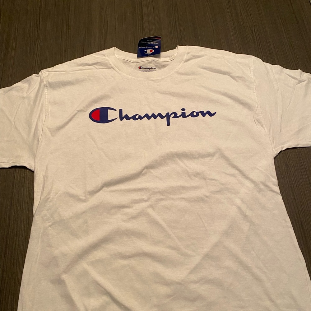 White Champion Tee